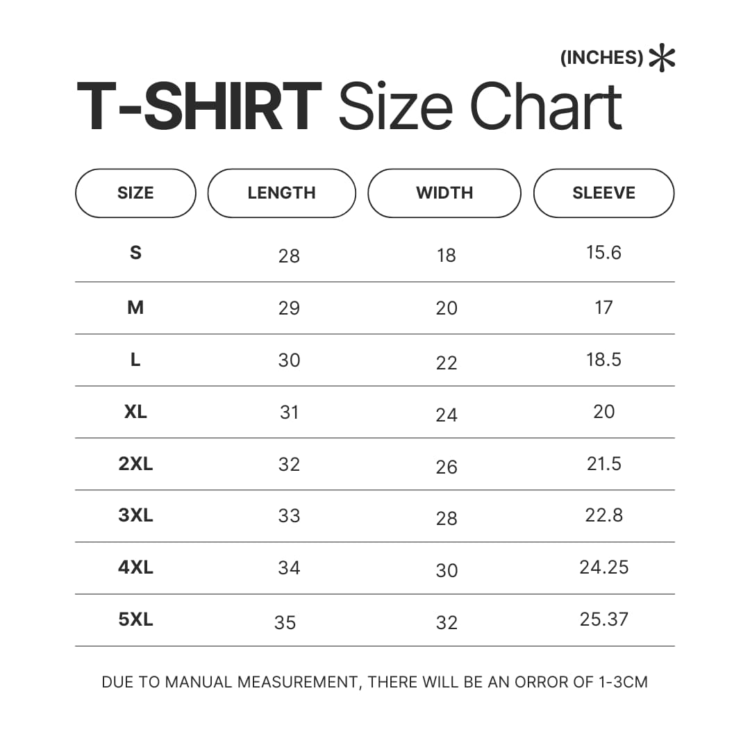 T shirt Size Chart - Goldendoodle Gifts