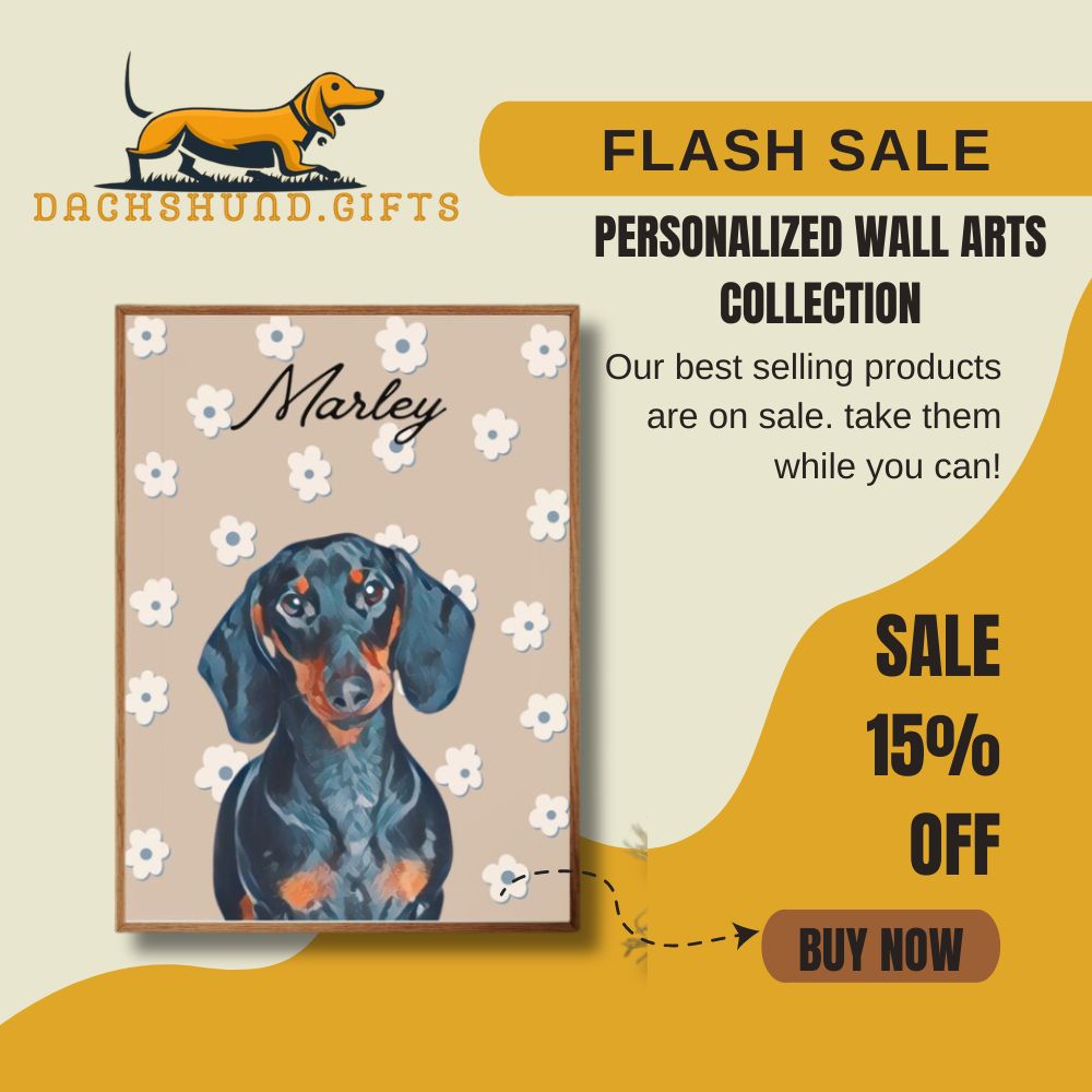 Personalized Dachshund Wall Arts Collection